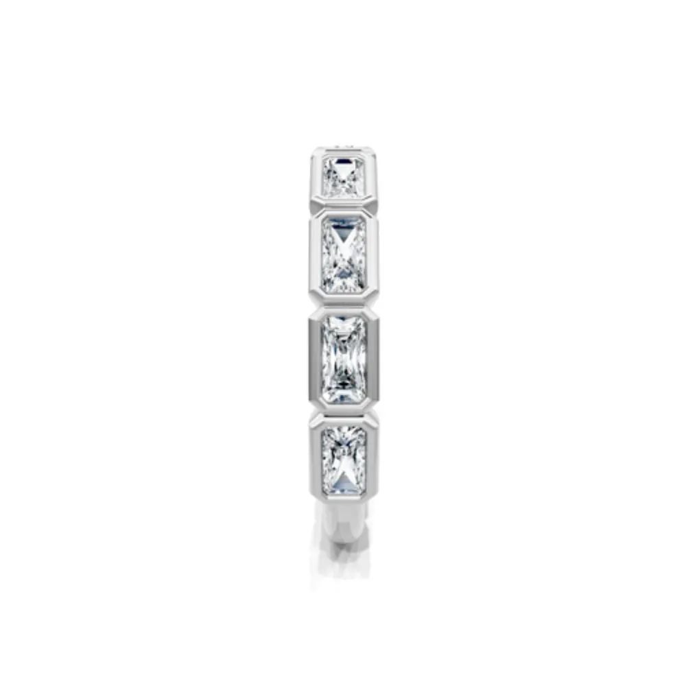 14k Emerald Cut East-West Bezel Band