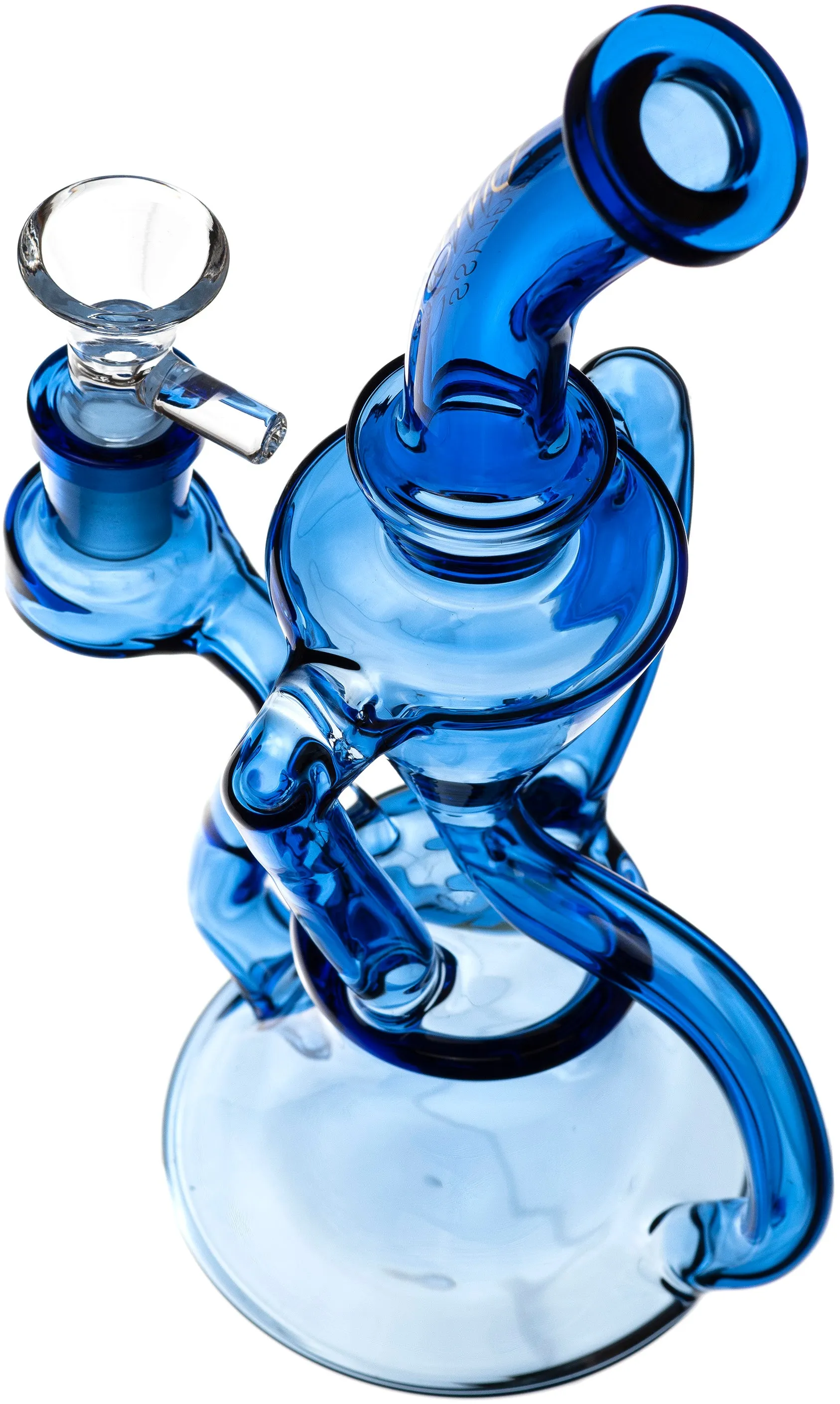 9” Full Color Recycler Rig, by Diamond Glass (free banger included)