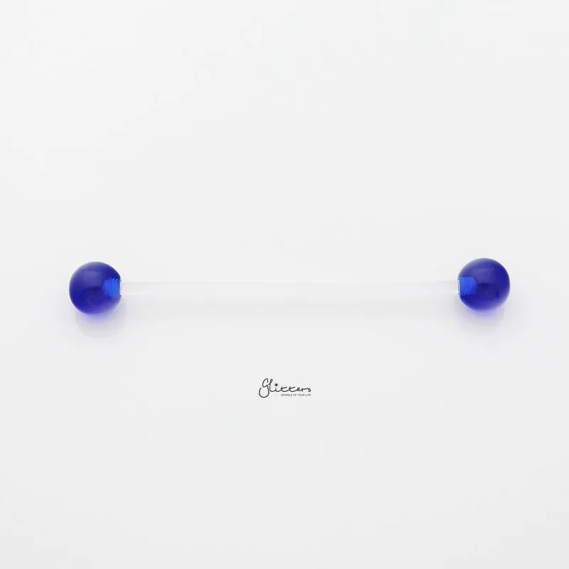 Acrylic Balls Flexible PTFE Industrial Barbell - Blue