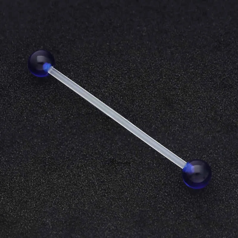 Acrylic Balls Flexible PTFE Industrial Barbell - Blue