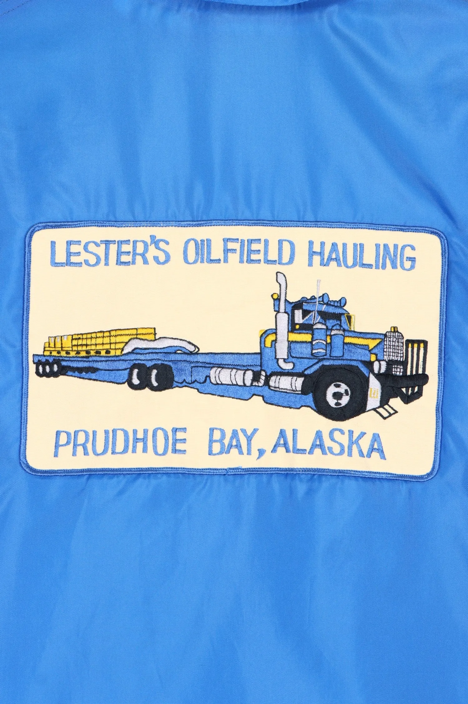 Alaska "Lester's Oilfield Hauling" Truck Patch Fleece Lined WEST WIND Jacket (XL)