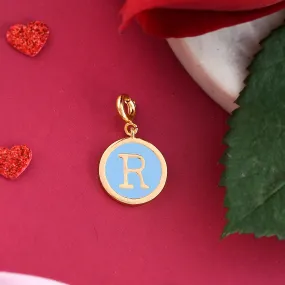 Alphabet R Blue Enamel Charm - Voylla