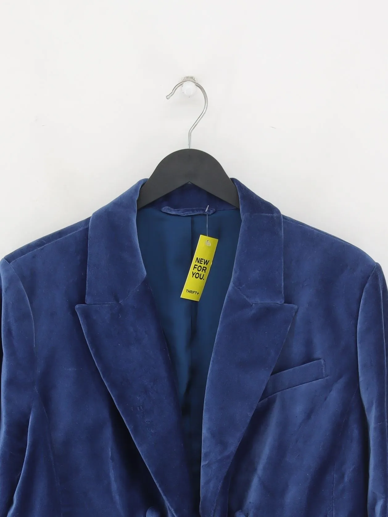 & Other Stories Women's Blazer UK 14 Blue Cotton with Elastane