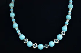 Angelite Necklace and Earrings Set