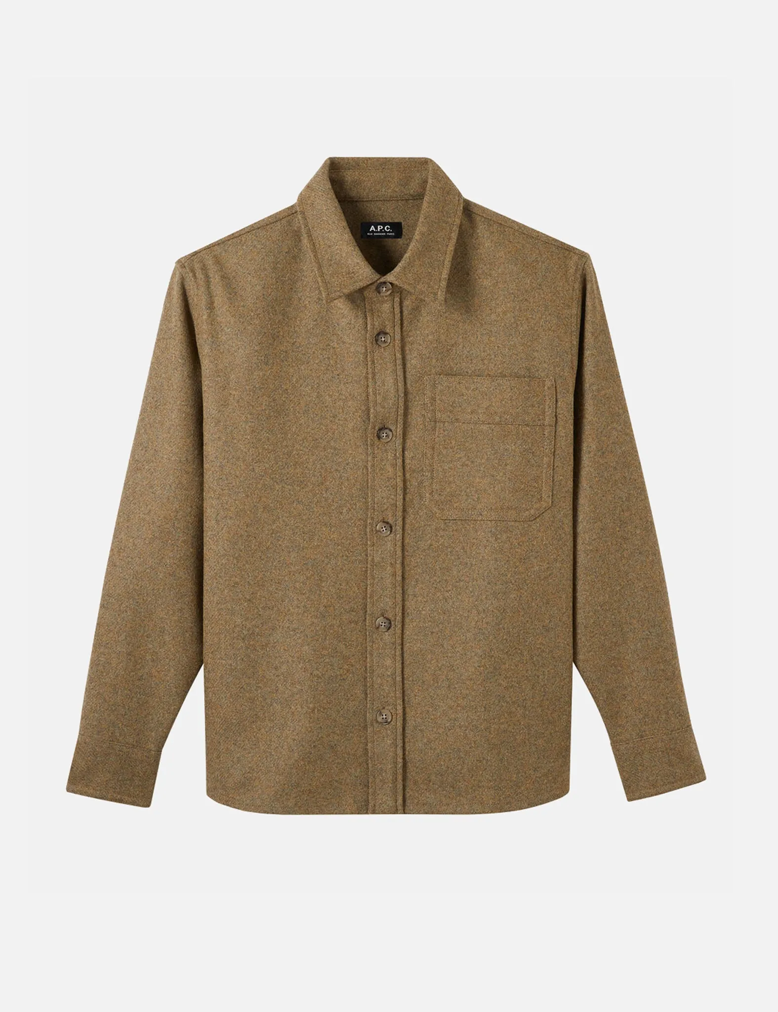 A.P.C. Basile Shirt (Recycled) - Heather Pale Khaki