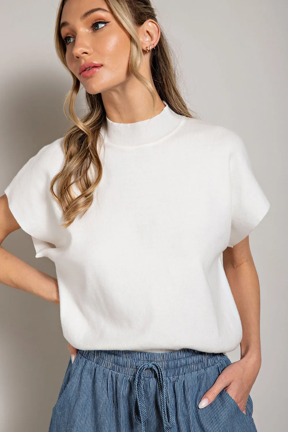 Baby Girl Mock Top - Off White