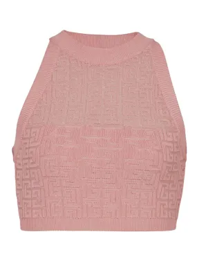 Balmain PB Labyrinth knit top