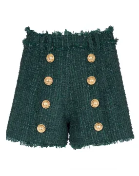 Balmain tweed shorts with buttons