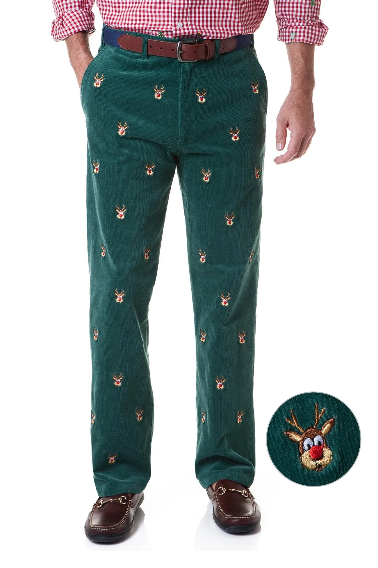 Beachcomber Cord Pant Hunter with Rudolph