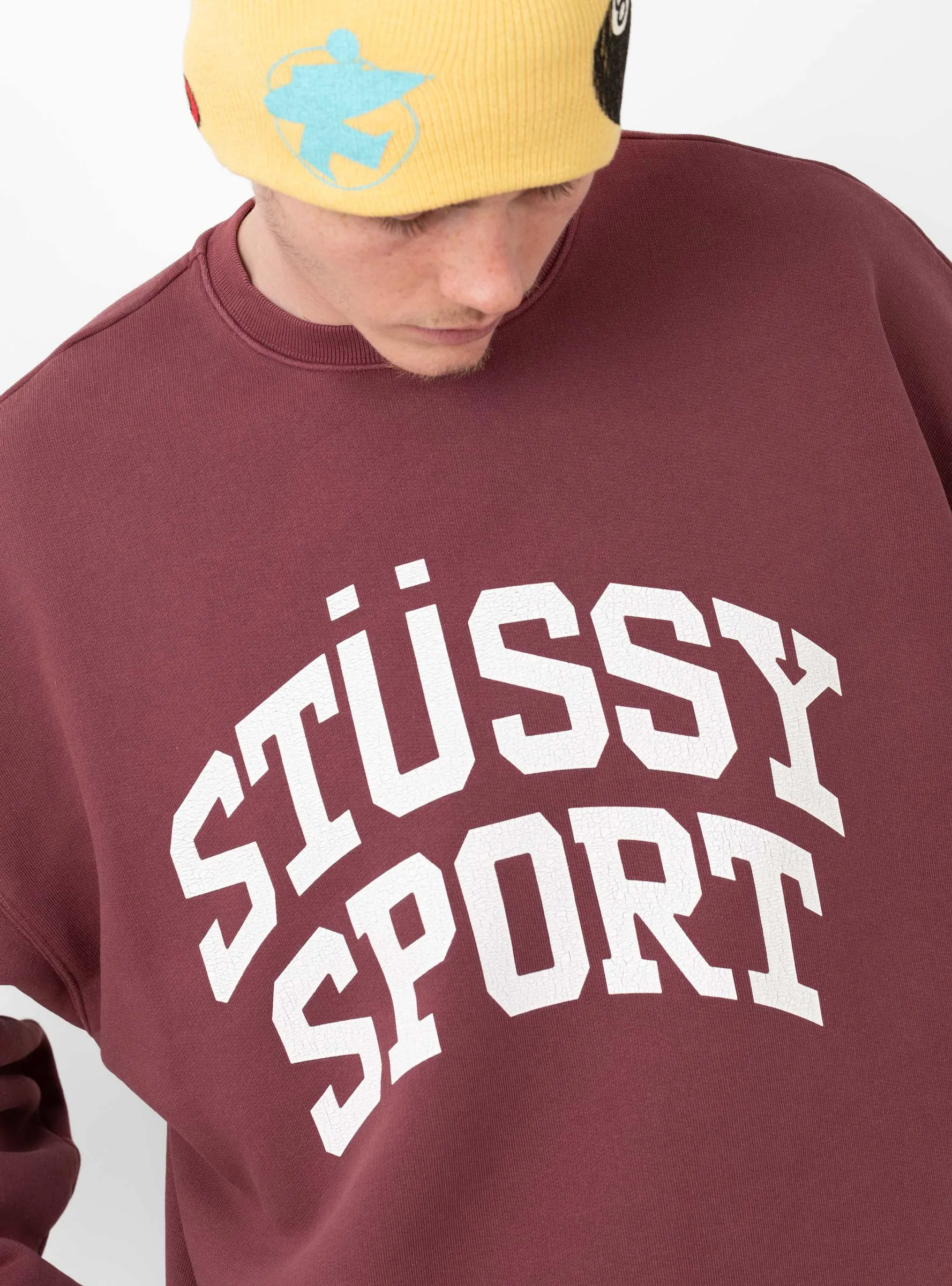 Big Crackle Sport Crew Burgundy