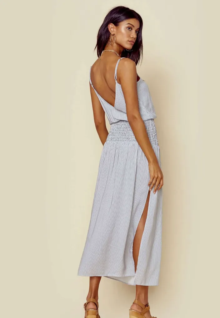 Blue Life Sunset Slit Maxi Dress