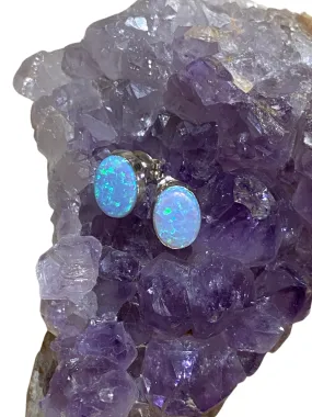 Blue Opal Oval Posts