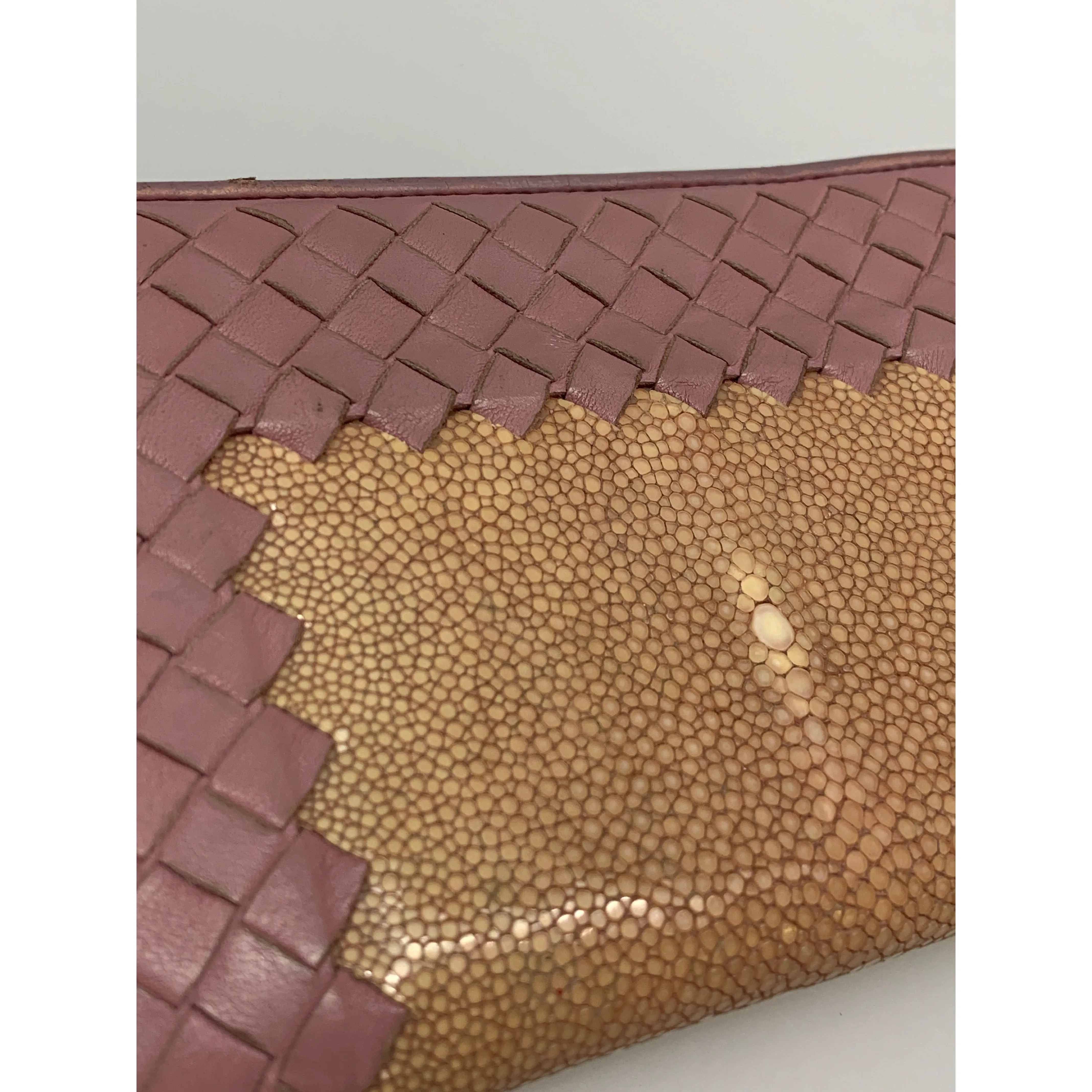 #BOTTEGA VENETA/Long Wallet/PNK/Leather