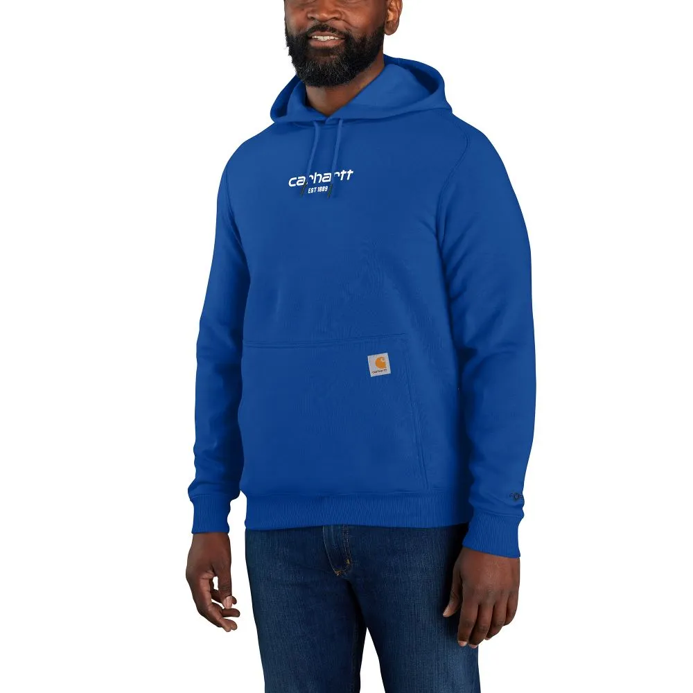 'Carhartt' Men's Force Lightweight Logo Hoodie - Glass Blue