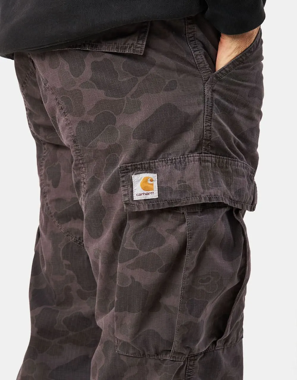 Carhartt WIP Duck Cargo Pant - Camo Duck/Green/Office Green (Garment Dyed)