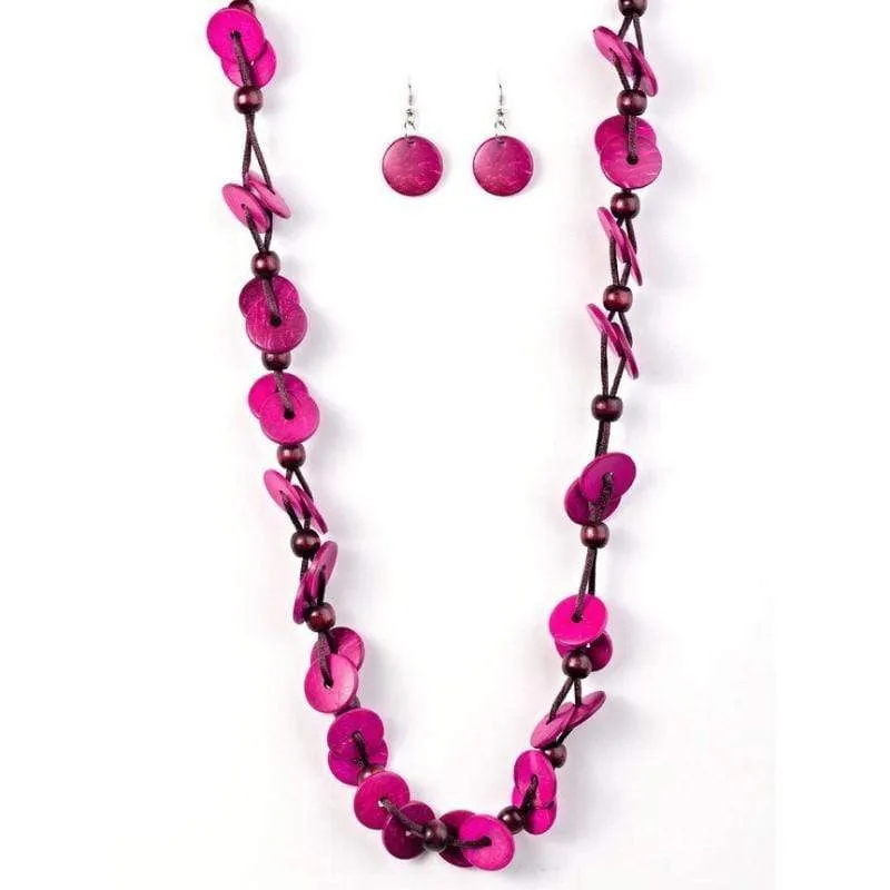 Caribbean Carnival Pink Necklace