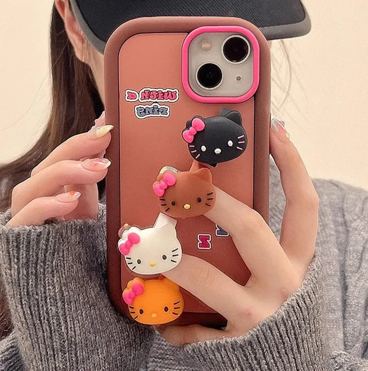 Cartoon Kitty Phone Case for iPhone 11/12/12pro/12pro max/13/13pro/13pro max/14/14pro/14pro max/15/15pro/15pro max PN6429