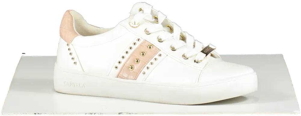 Carvela White / Gold Studded Embellished Trainers UK 5 EU 38 👠