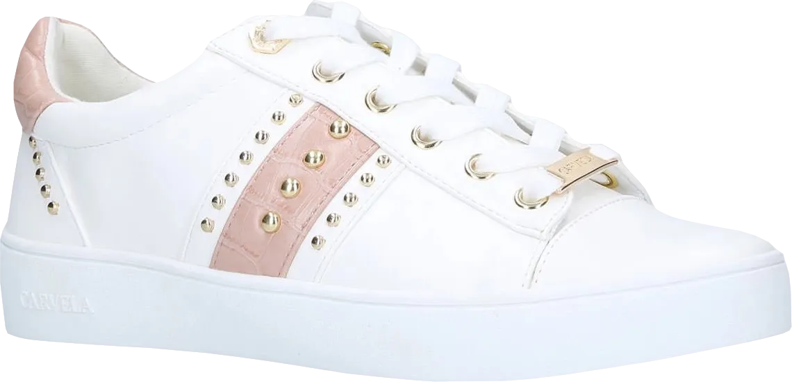 Carvela White / Gold Studded Embellished Trainers UK 5 EU 38 👠