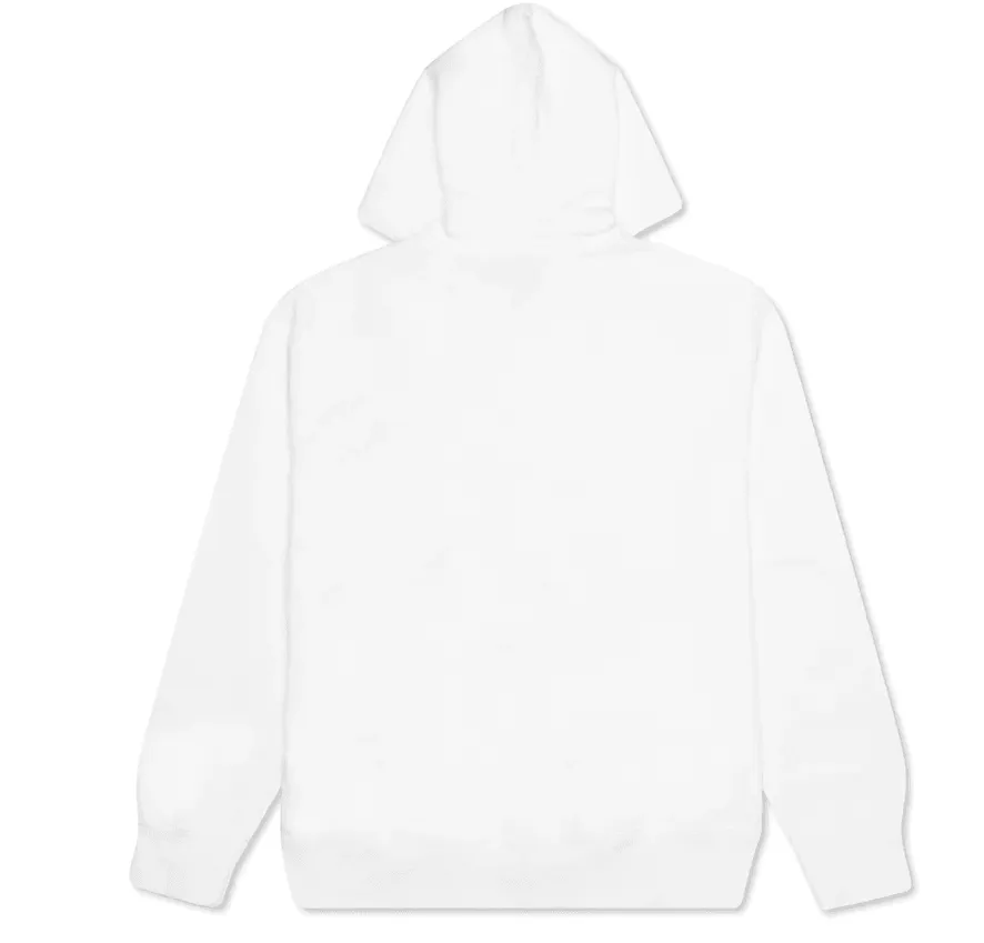 CDG PLAY STACKED HEART HOODED SWEATSHIRT - WHITE