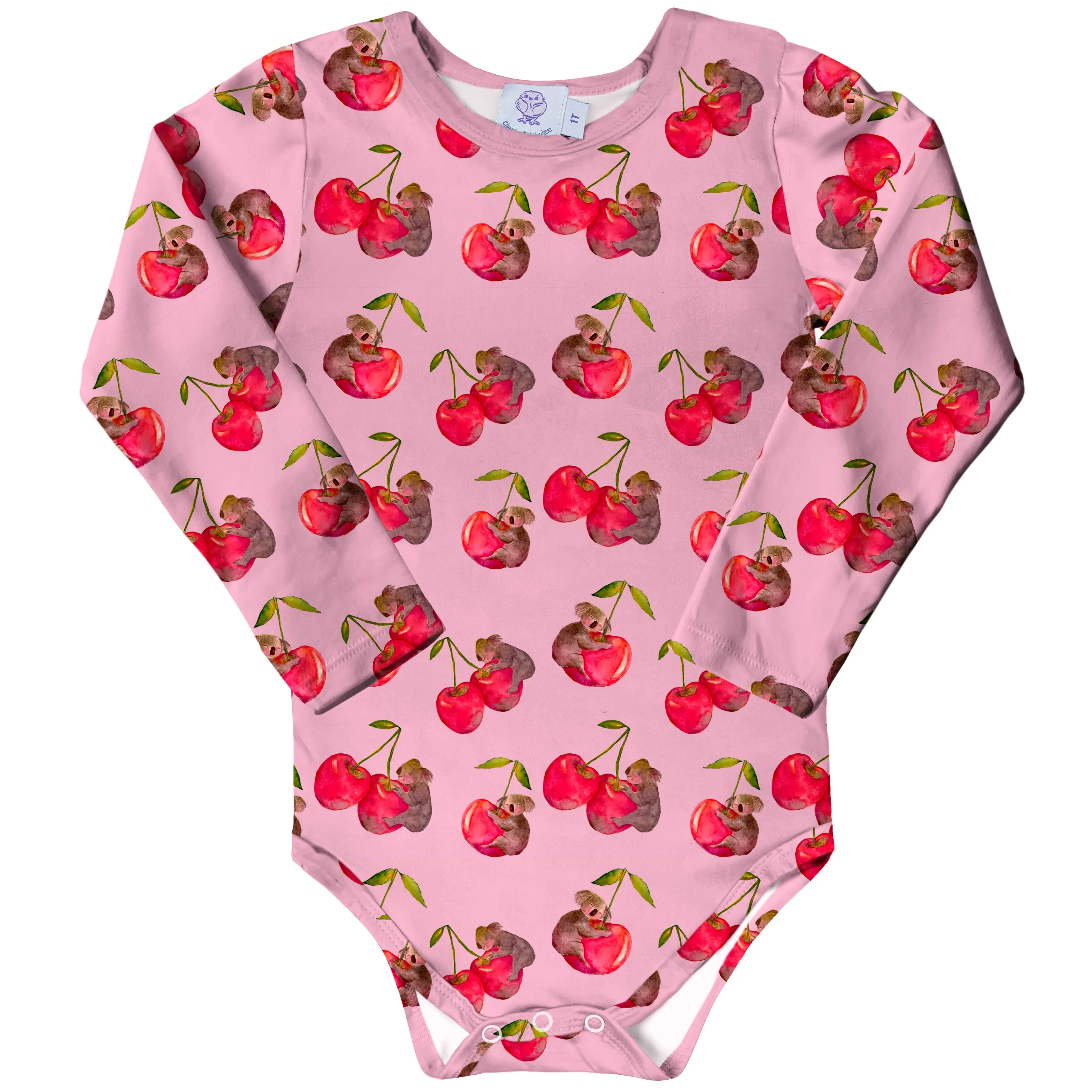 Cherry Koala Long Sleeve Onesie