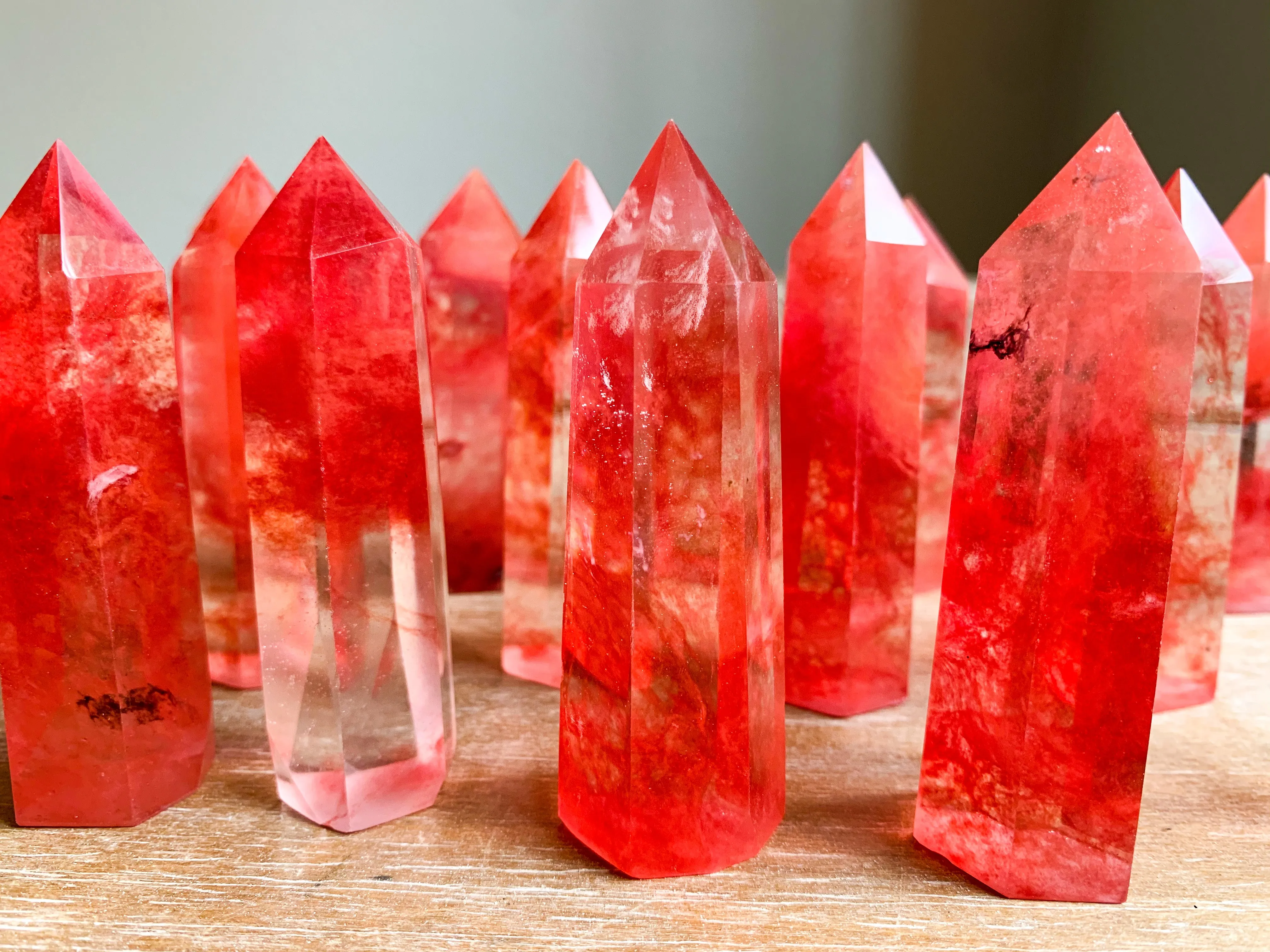 Cherry Quartz Points