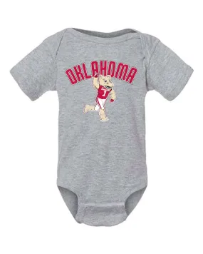 Children's OU Cartoon Mascot Gray Onesie