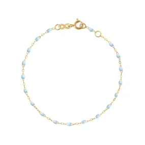 Classic Gigi Baby Blue bracelet, Yellow Gold, 5.9"