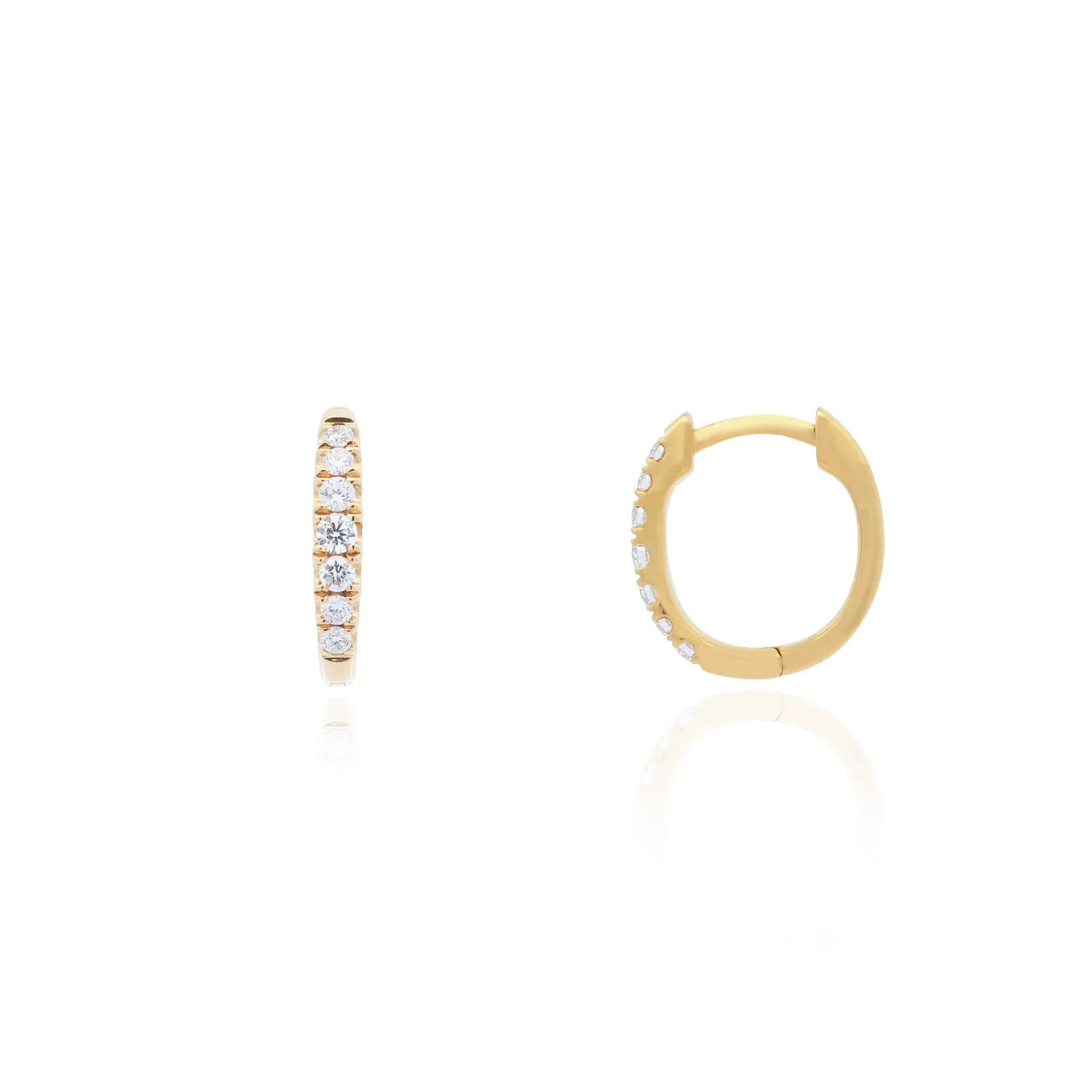 Diamond Huggie Earrings