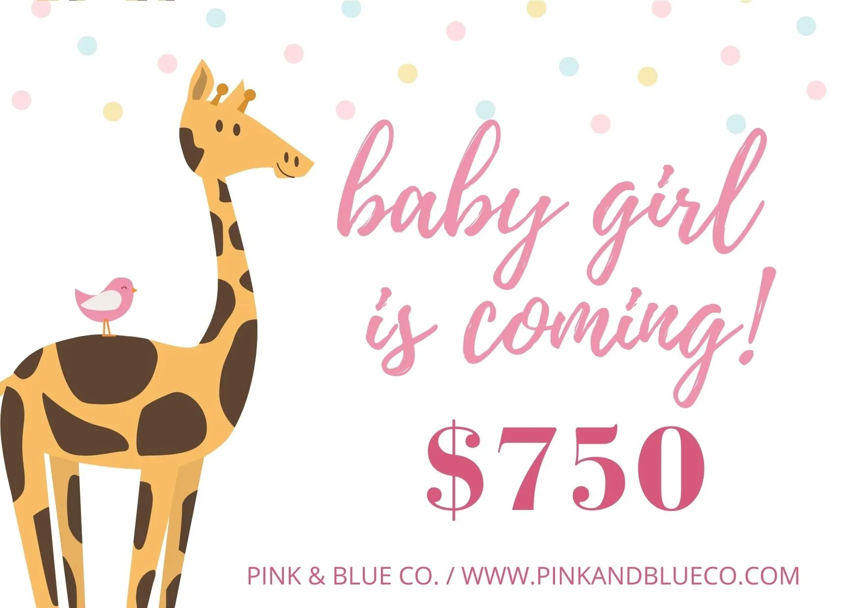 E-GIFT CARD - BABY GIRL IS COMING