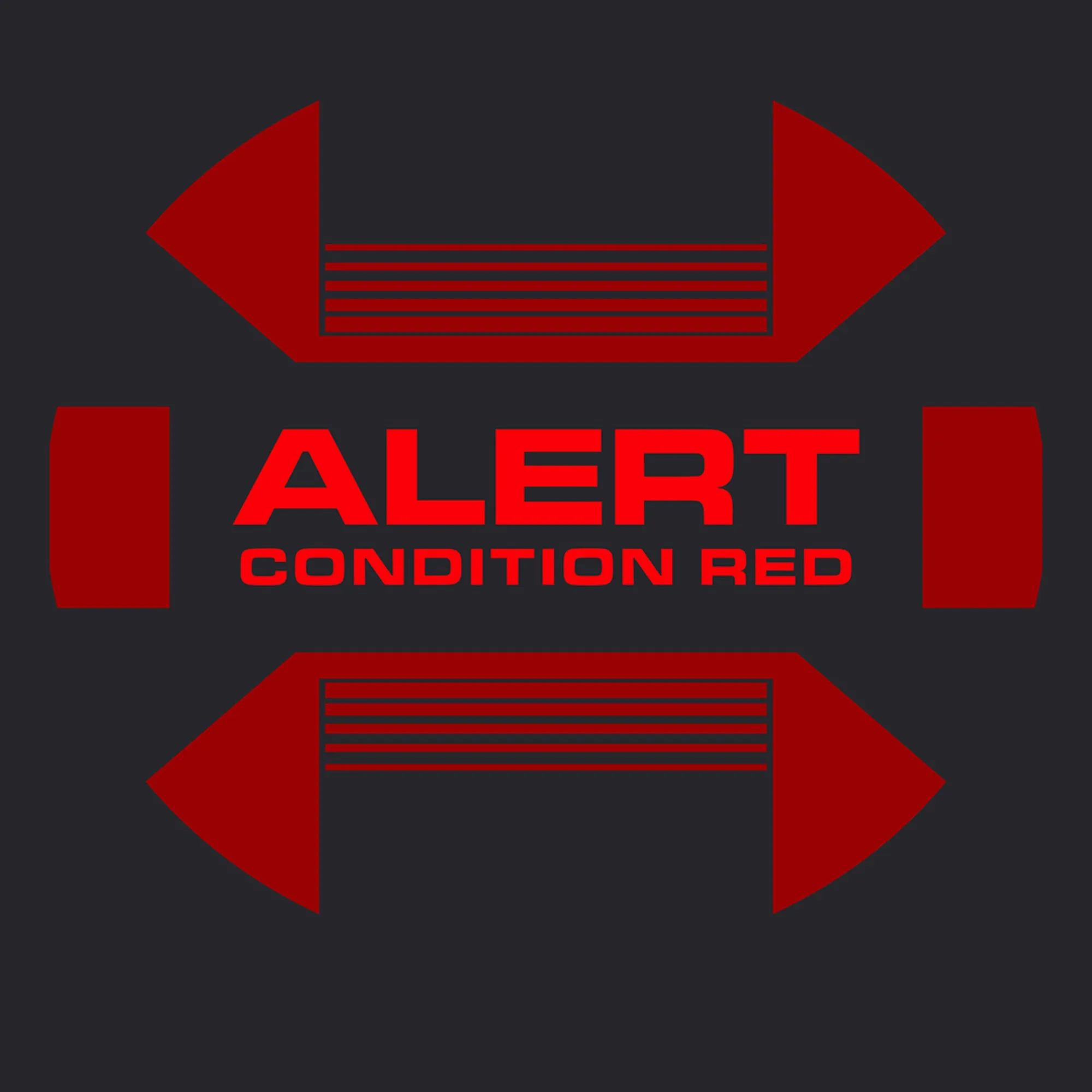 Enterprise Red Alert Black Tee