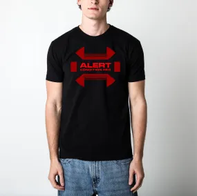 Enterprise Red Alert Black Tee