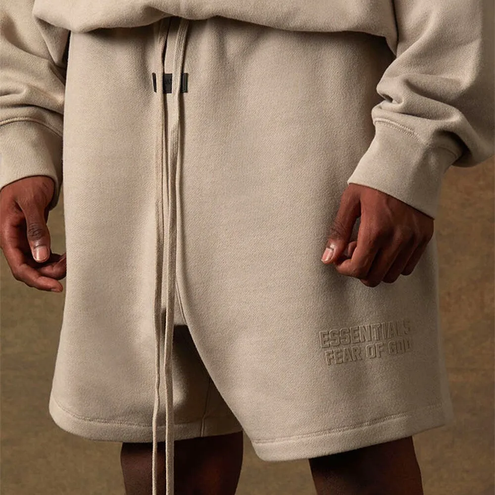 FEAR OF GOD Essentials Felt Logo Sweat Shorts Smoke