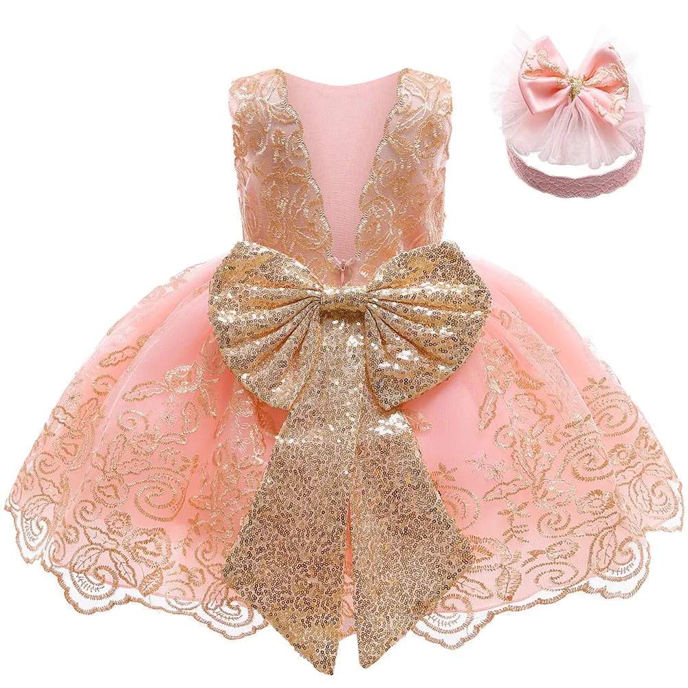 Girls Infant Lace Princess Dress