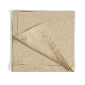 Gold Thread Saddlestitch Dinner Napkin Set