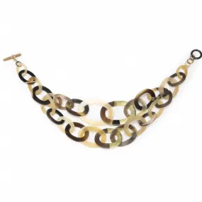 Horn Link Necklace With Lacquer