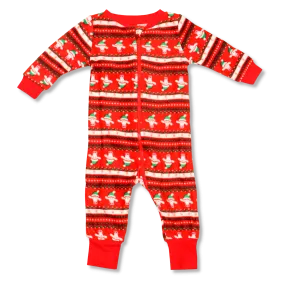 Infant Zip Christmas Onesie