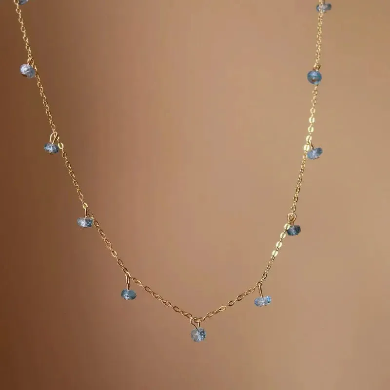 Ivy Blue Zircon Necklace