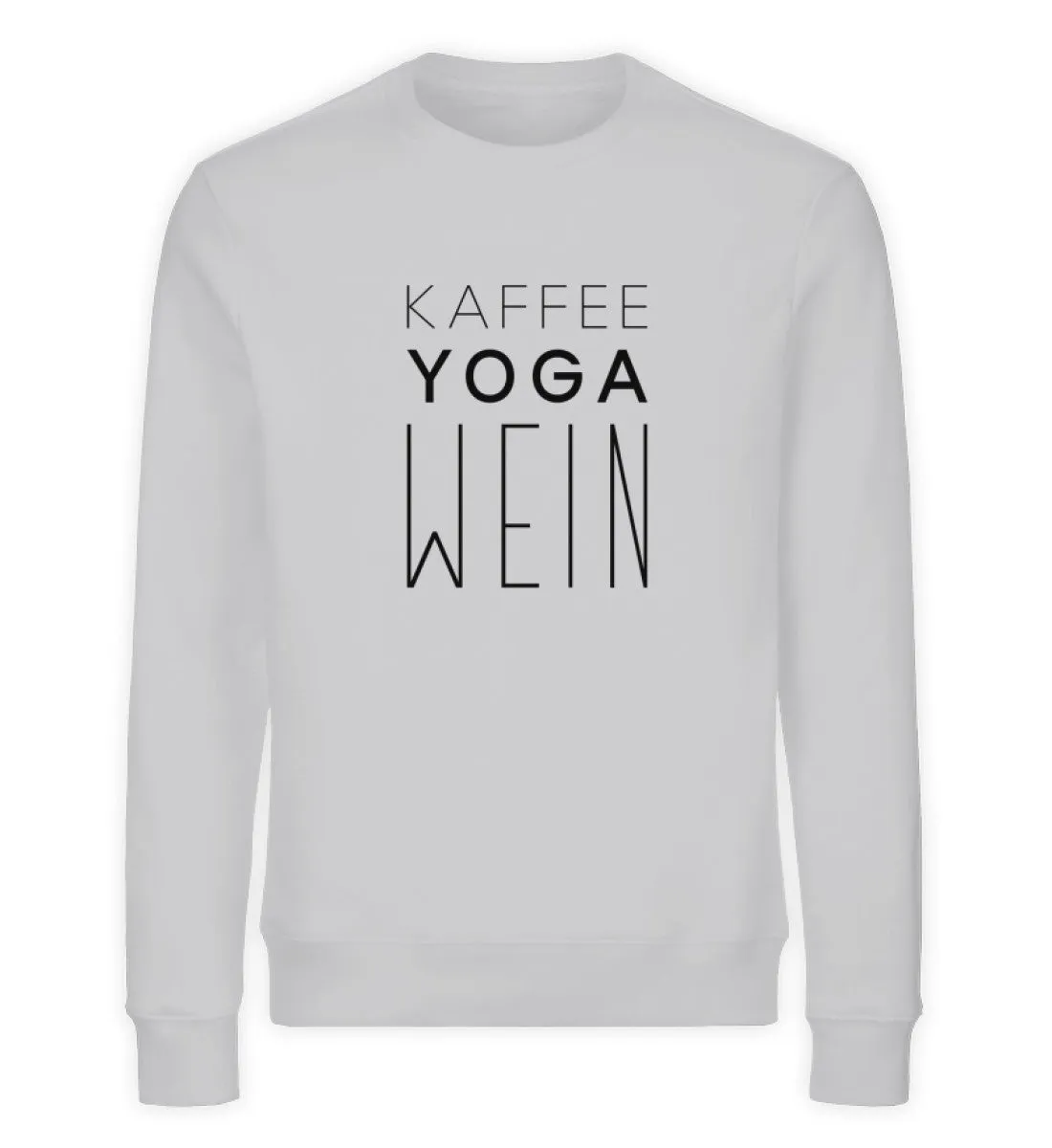 Kaffee Yoga Wein Bio Sweatshirt Unisex