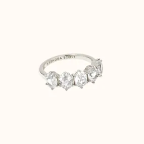 Kendra Scott Cailin Silver Crystal Band Ring