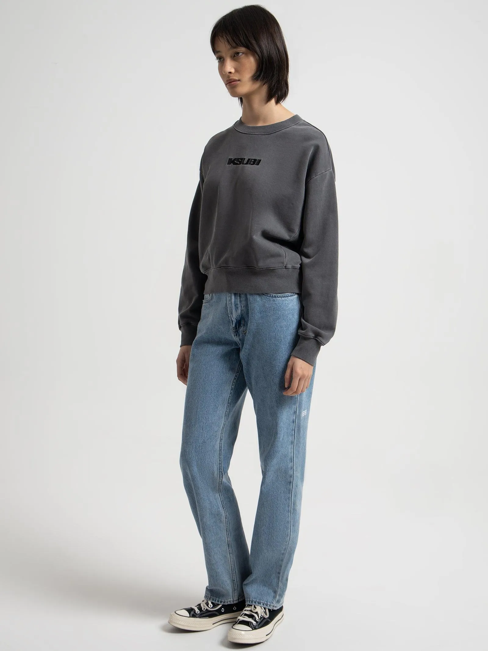 KSUBI Sott Klassic Crew Sweat in Cinder