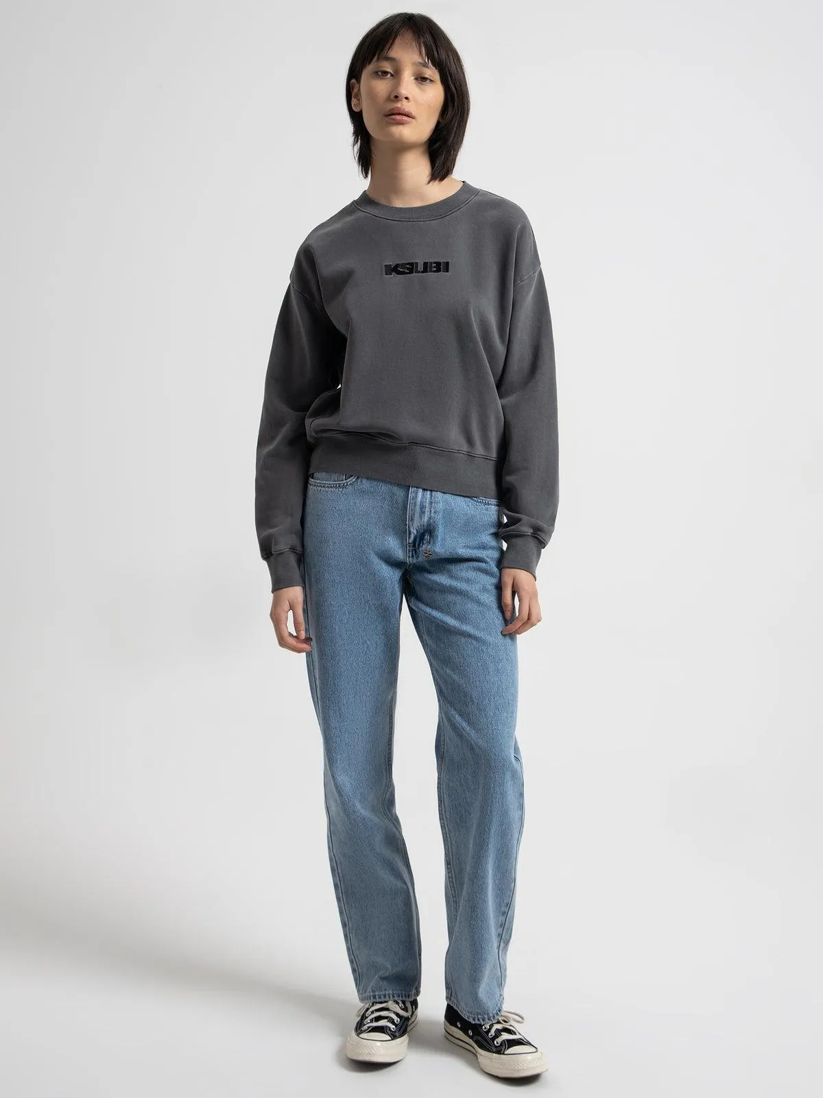 KSUBI Sott Klassic Crew Sweat in Cinder