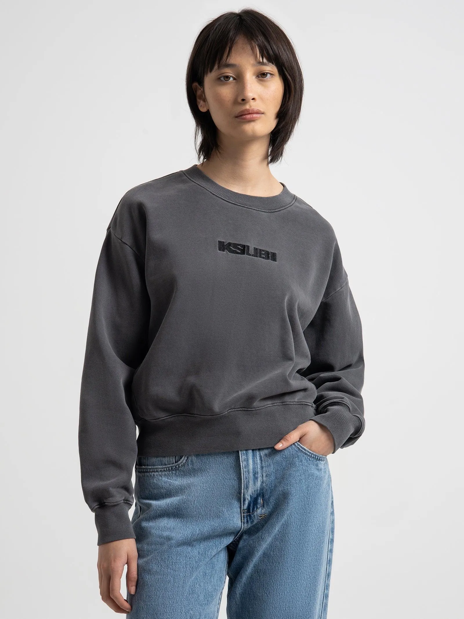 KSUBI Sott Klassic Crew Sweat in Cinder