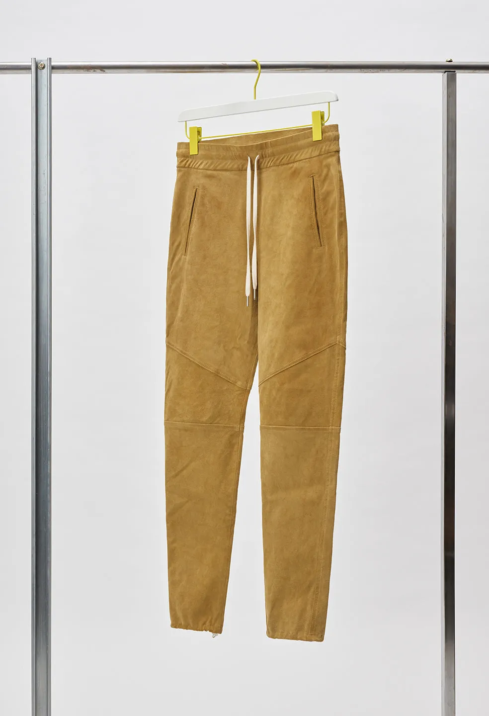 Leather Escobar Pants / Tan Suede