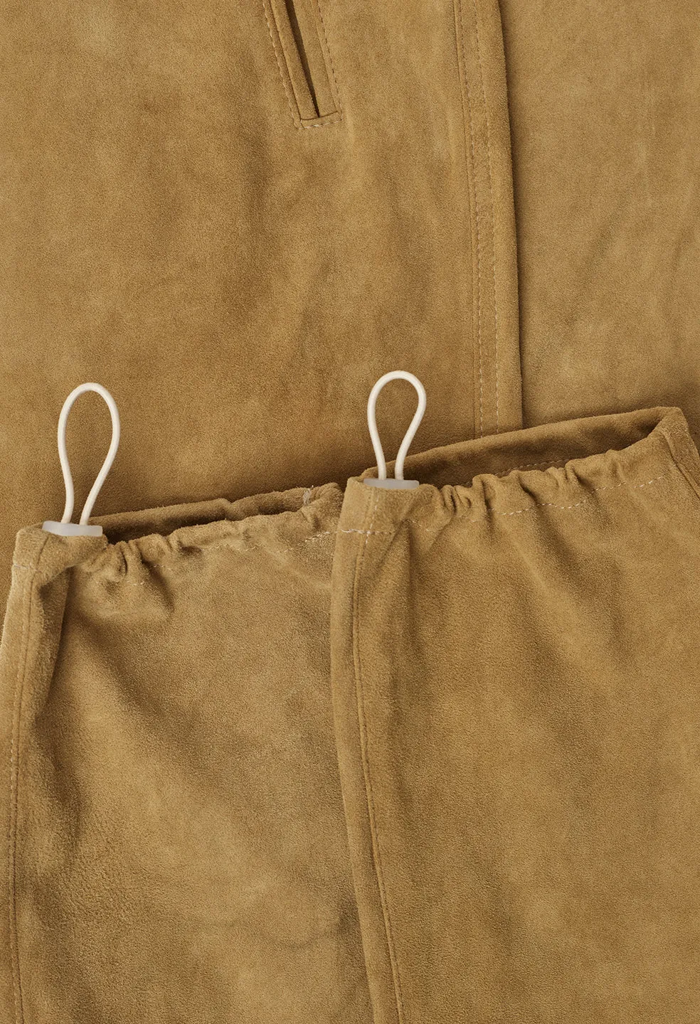 Leather Escobar Pants / Tan Suede