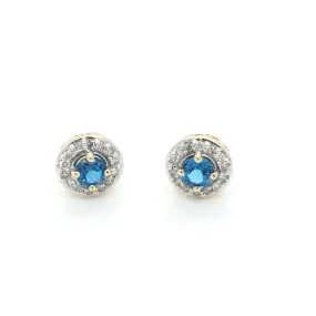 London Blue Topaz and Diamond Earrings