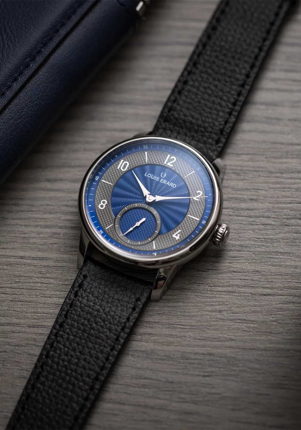 Louis Erard Excellence Petite Seconde Guilloché Anthracite Blue 39mm