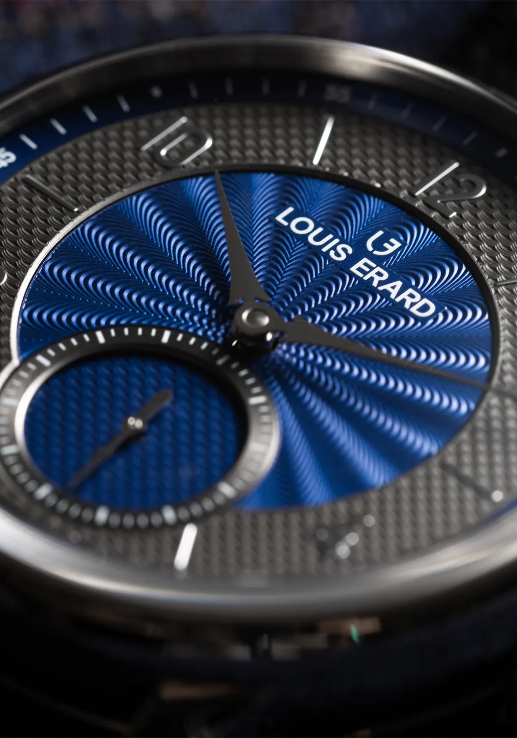 Louis Erard Excellence Petite Seconde Guilloché Anthracite Blue 39mm