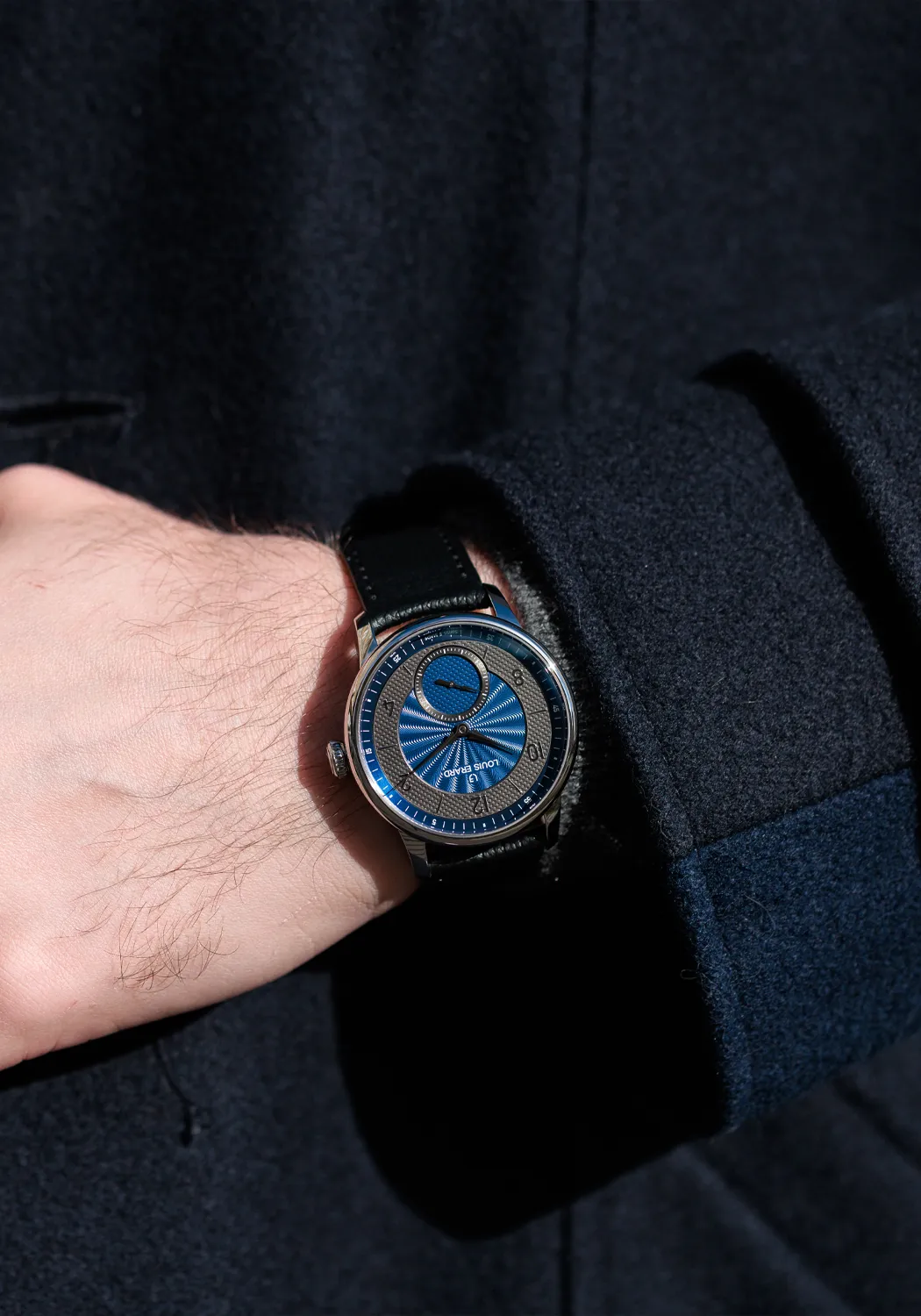 Louis Erard Excellence Petite Seconde Guilloché Anthracite Blue 39mm