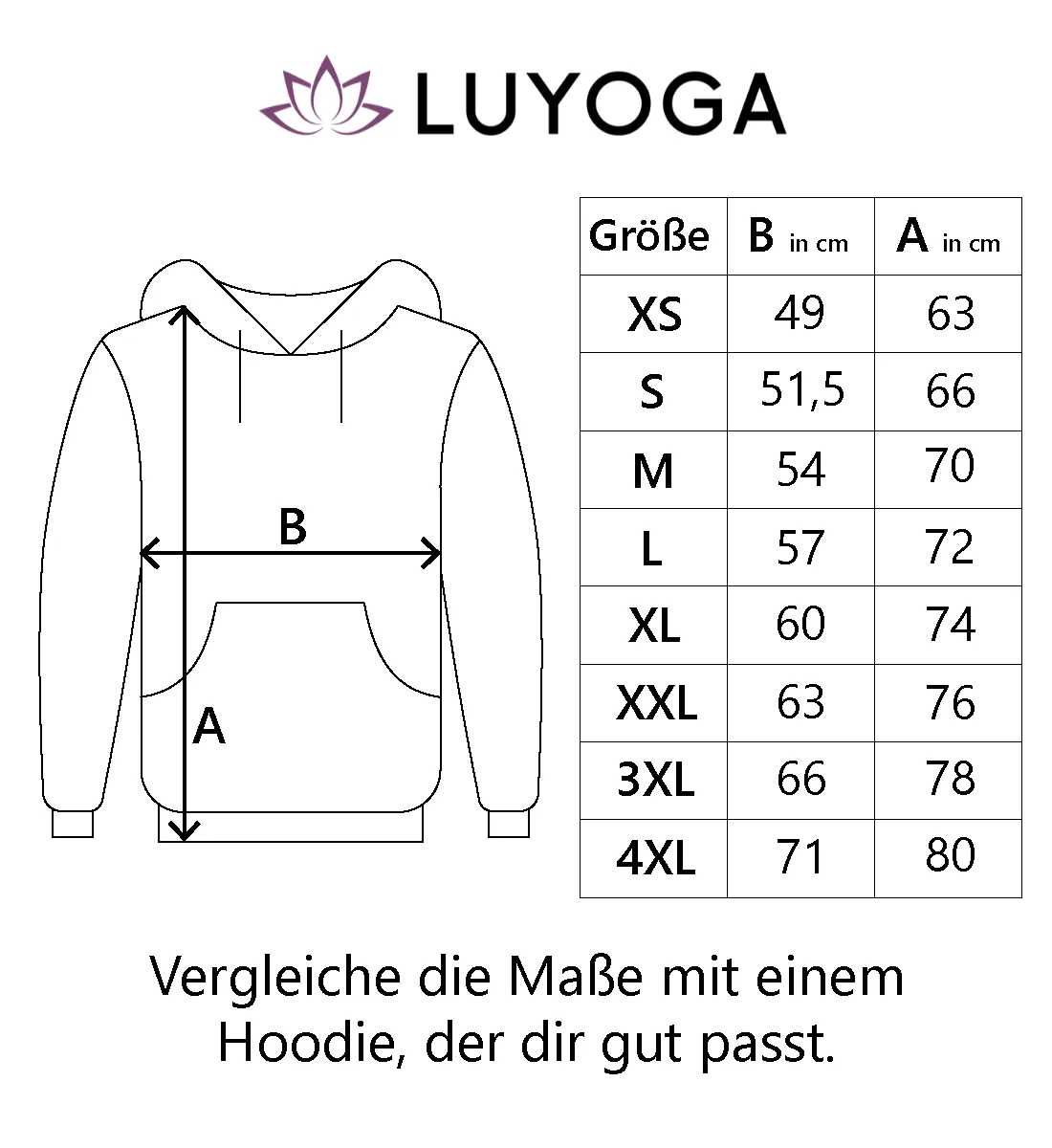 LOVE Yoga Bio Hoodie Unisex